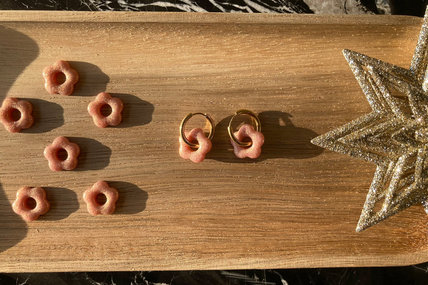 Pampilles Flora - Rose pailleté